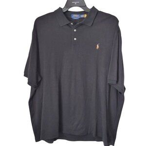 Men's XXL Black Soft Ralph Lauren Polo Big & Tall Shirt